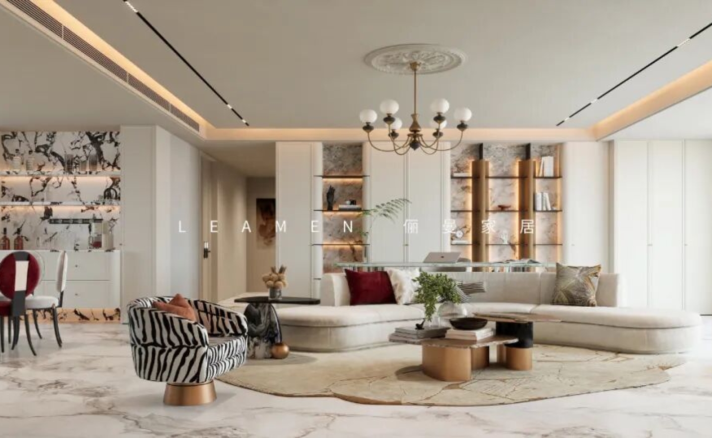 湖西观云258m²，轻法式设计方案