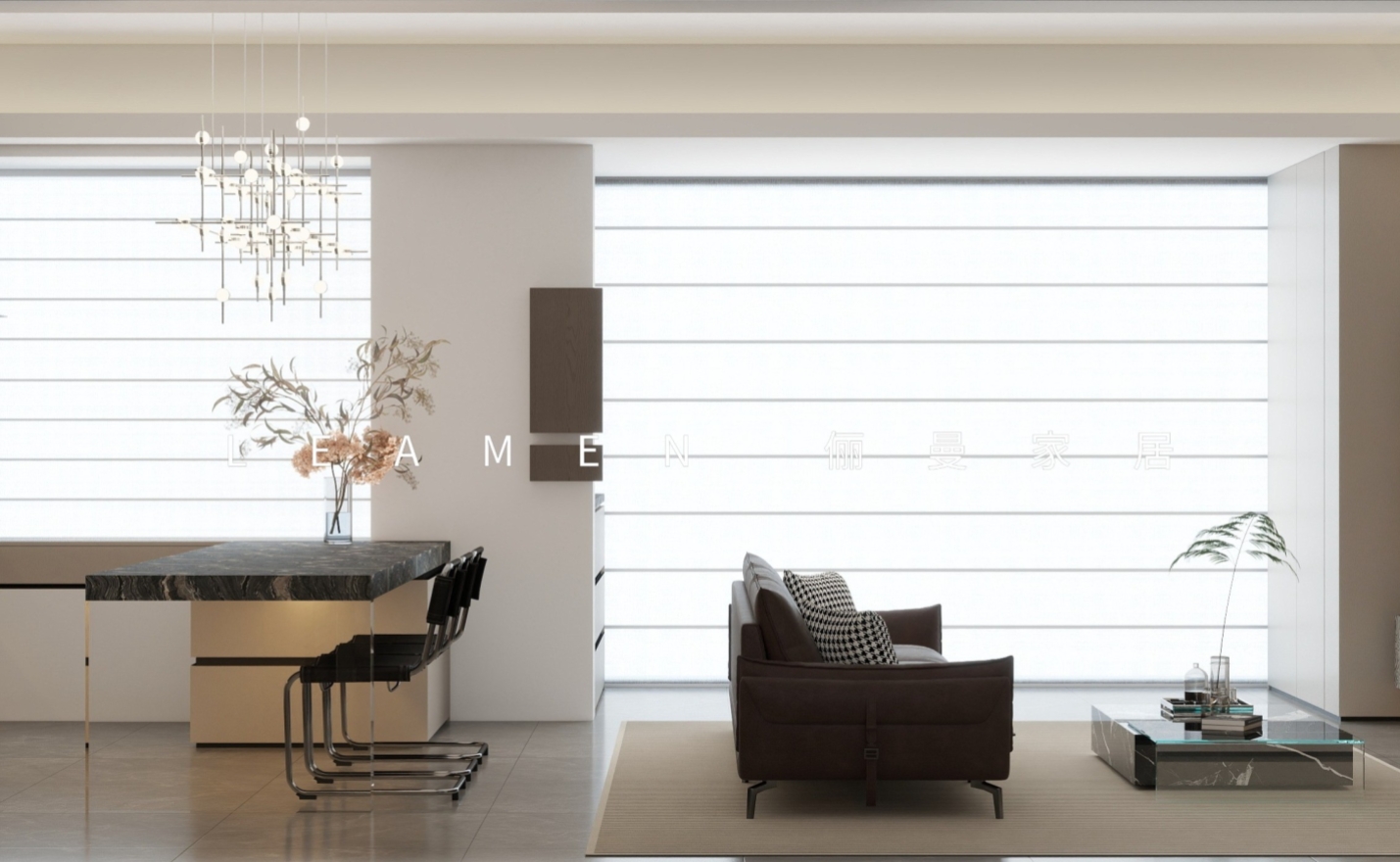 静安玺樾134m²，意式极简设计方案