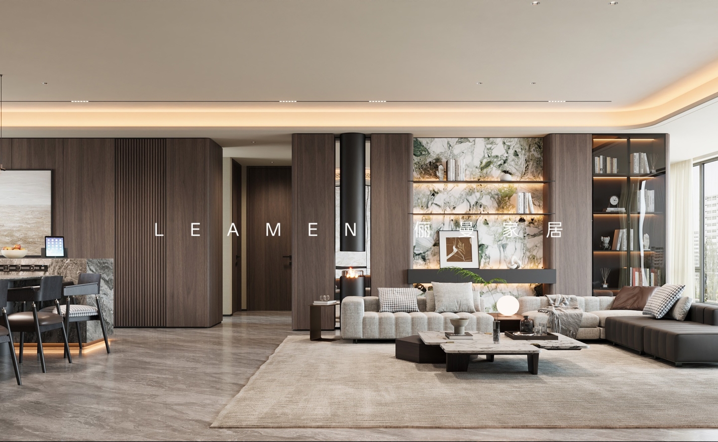 御湖镜225m²，意式极简设计方案