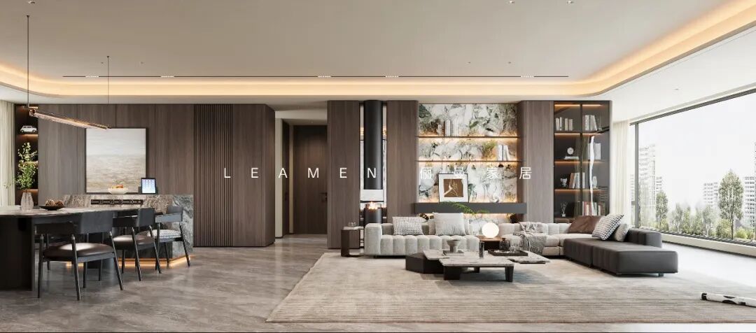 御湖镜225m²，意式极简设计方案(图1)