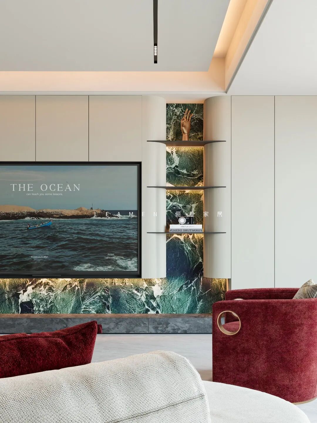 湖西观云197m²，意式极简设计方案(图3)