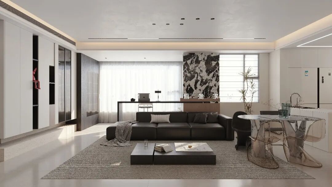 静安玺樾165m²，意式极简设计方案(图1)