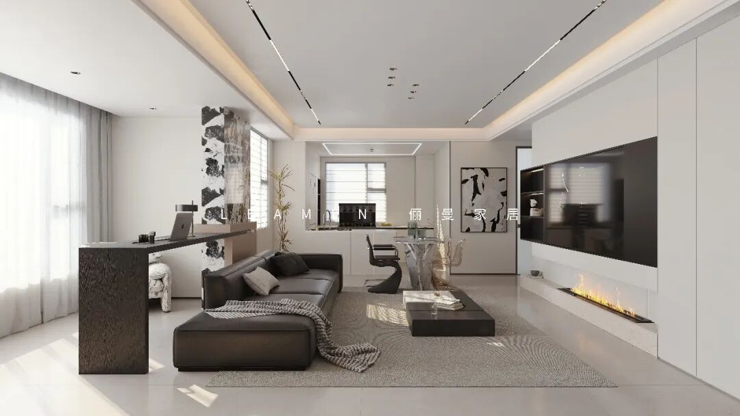 静安玺樾165m²，意式极简设计方案(图2)