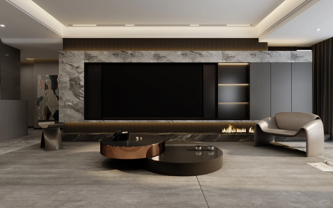 俪曼高定 | 意式悬浮电视背景设计(图1)