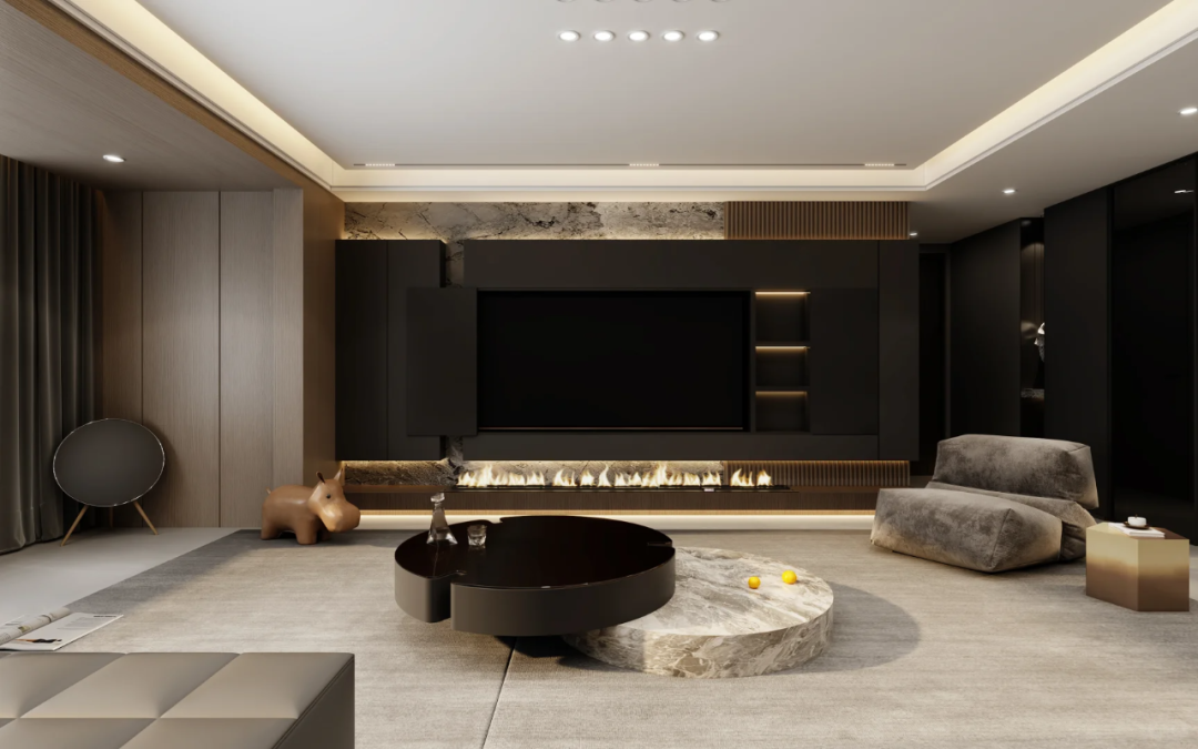 俪曼高定 | 意式悬浮电视背景设计(图3)