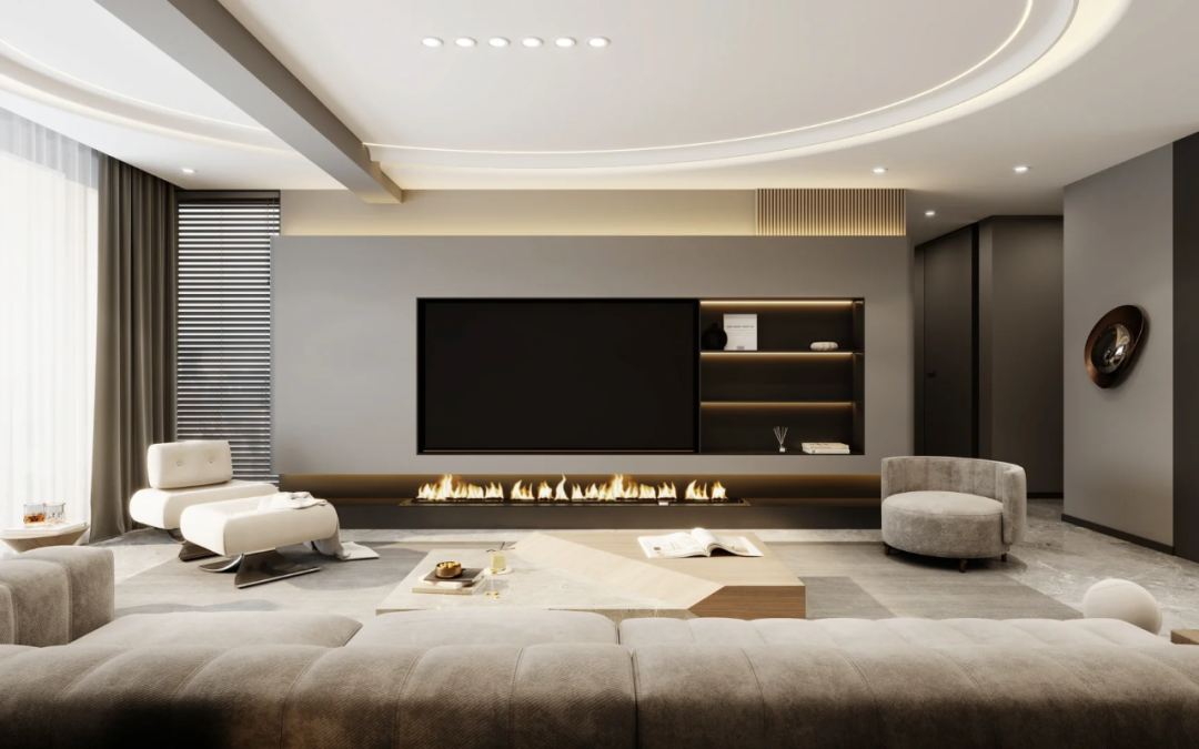 俪曼高定 | 意式悬浮电视背景设计(图5)