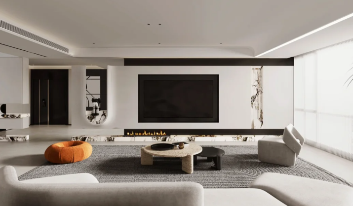 俪曼高定 | 意式悬浮电视背景设计(图7)